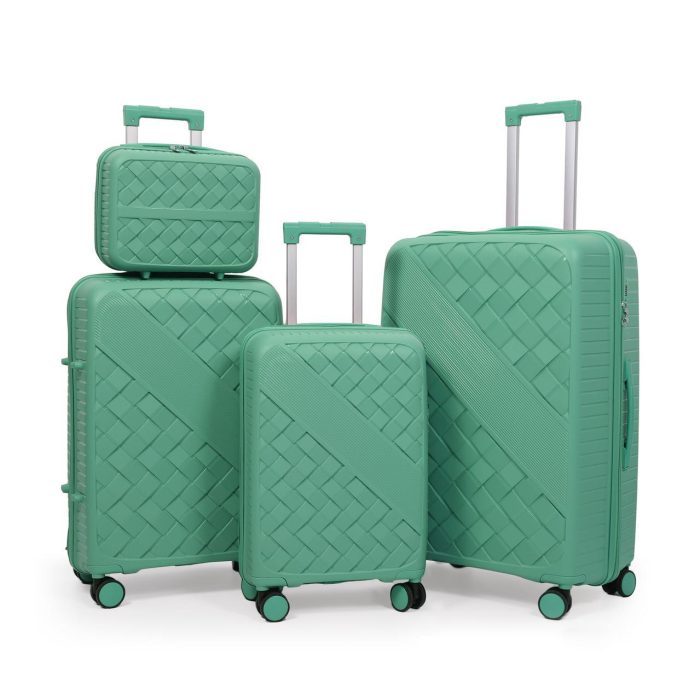 3-Piece PP Luggage Set with Beauty Case (20", 24" & 28")