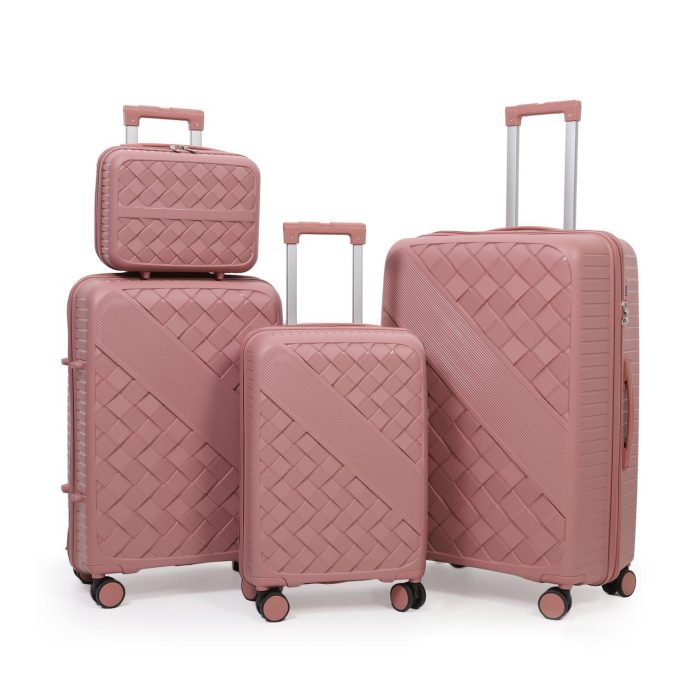 3-Piece PP Luggage Set with Beauty Case (20", 24" & 28")