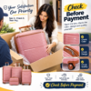 New 4-piece luggage set with matching beauty case (16", 20", 24" & 28") Offer Price, طقم حقائب سفر ٤ قطع Premium quality → جودة فائقة, Unbreakable Luggage → حقائب سفر متينة وغير قابلة للكسر "Same Premium Material, 12+ Colors "